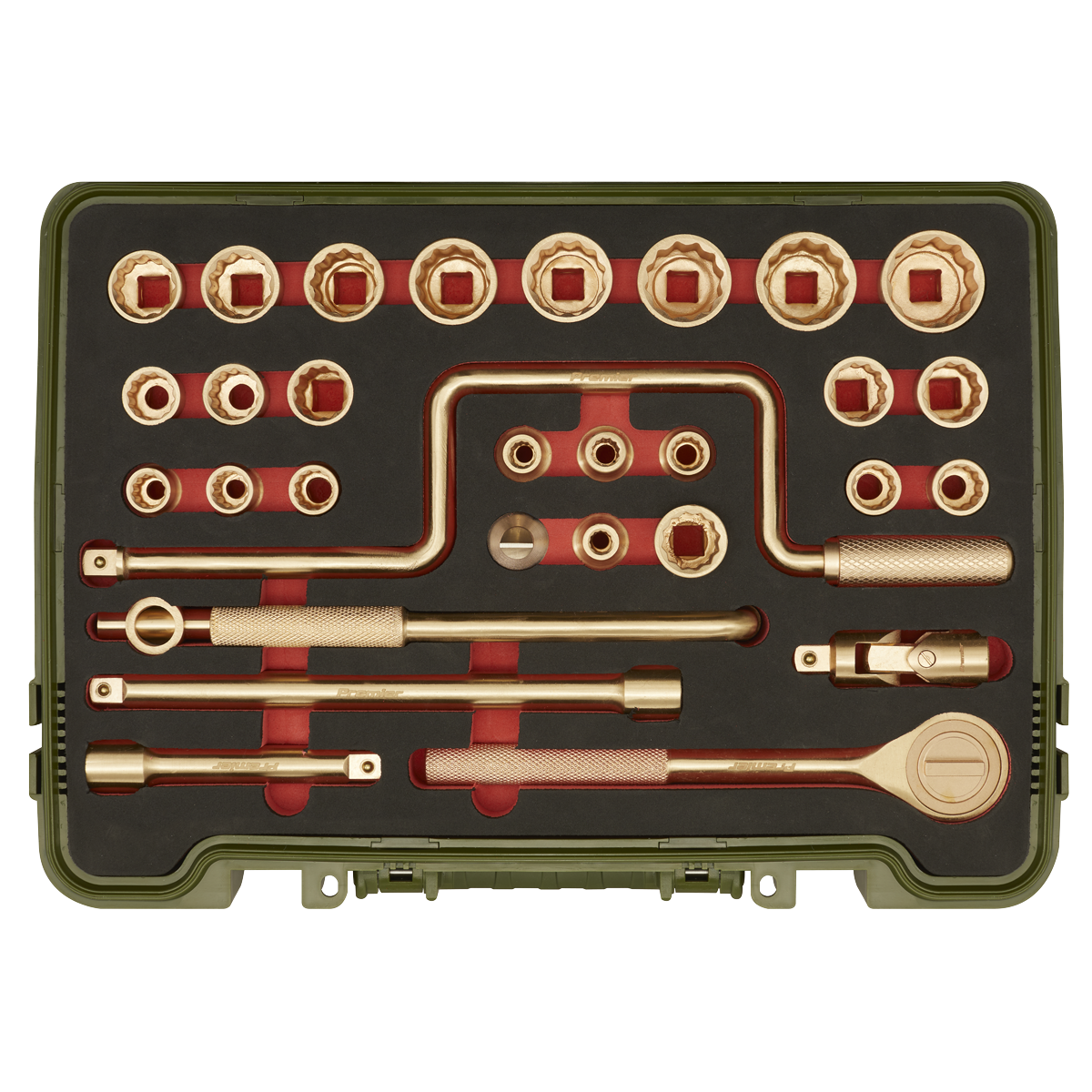 Non-Sparking Socket Set 1/2"Sq Drive 31pc NS039