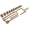Non-Sparking Socket Set 1/2"Sq Drive 17pc NS124