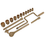 Non-Sparking Socket Set 1/2"Sq Drive 17pc NS124