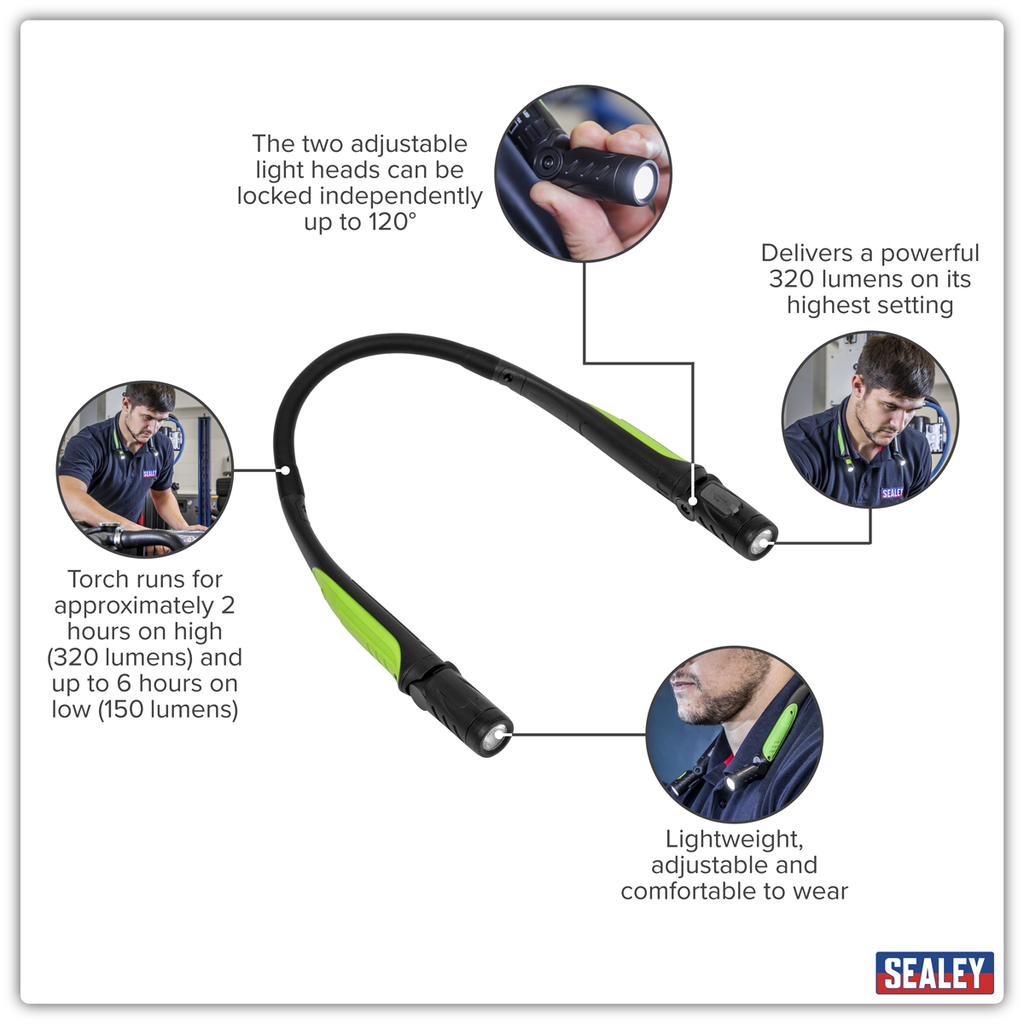 Rechargeable Neck Torch 3W SMD LED NT320LED