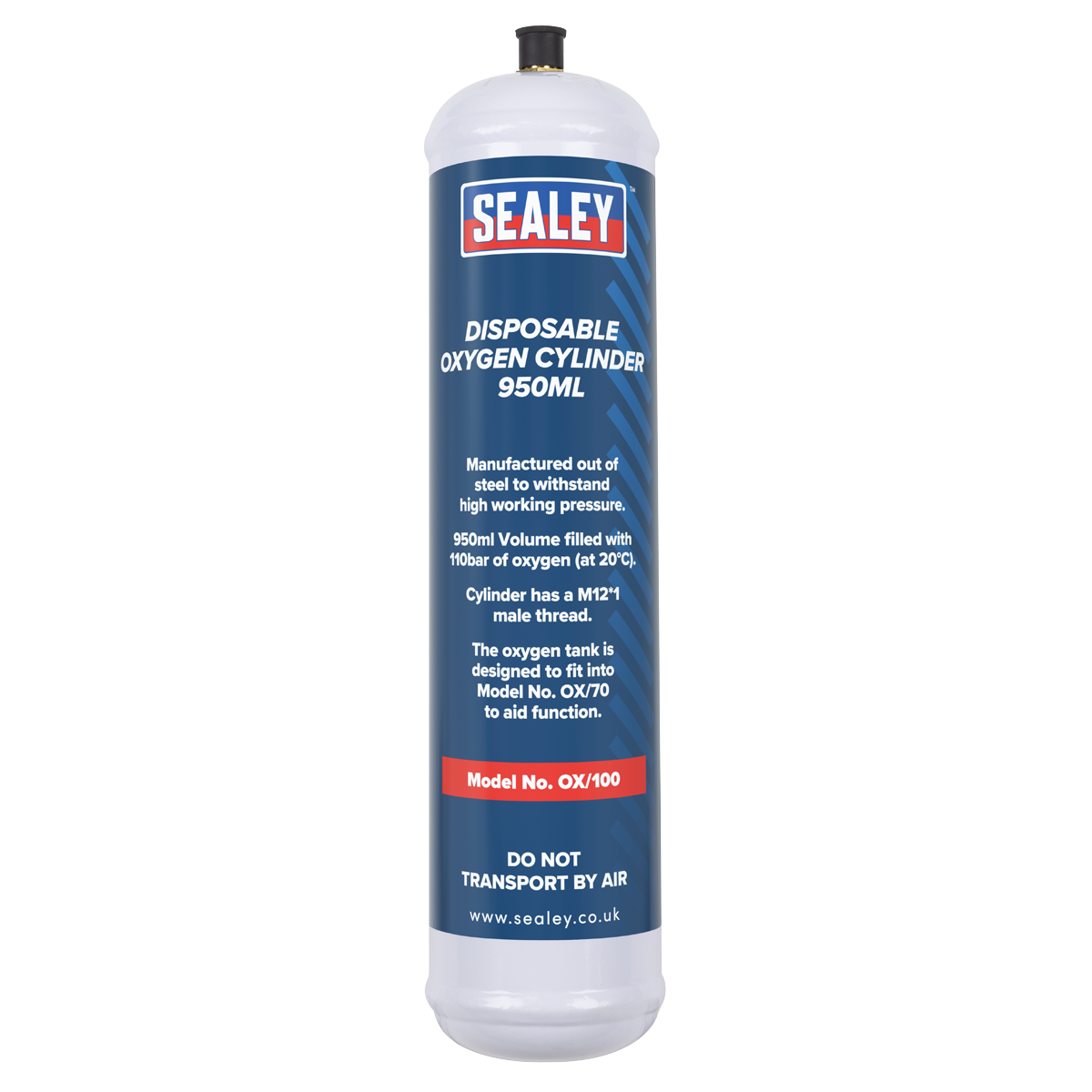 Disposable Oxygen Cylinder 950ml - Pack of 6 OX/1006