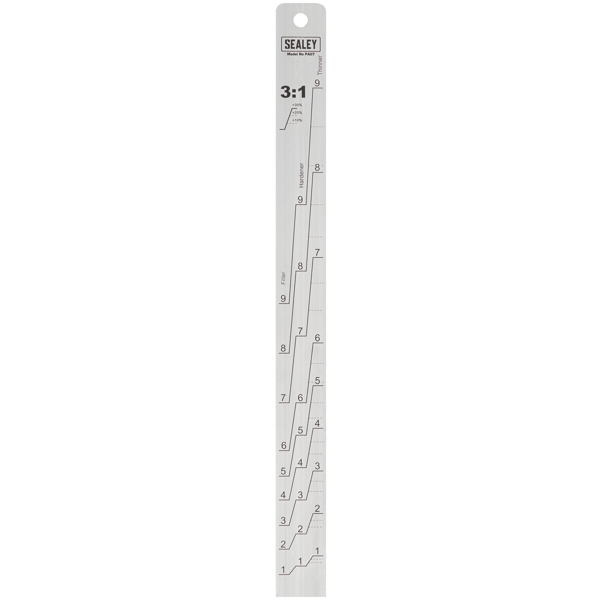 Aluminium Paint Measuring Stick 1:1/3:1 PA07