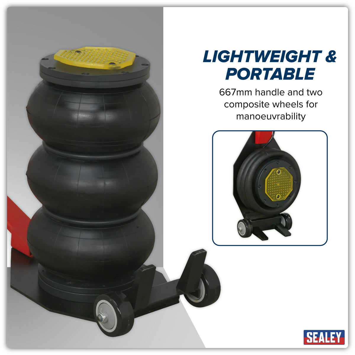 Air Operated Long Handle Fast 3-Stage Jack 3 Tonne PAFJ3