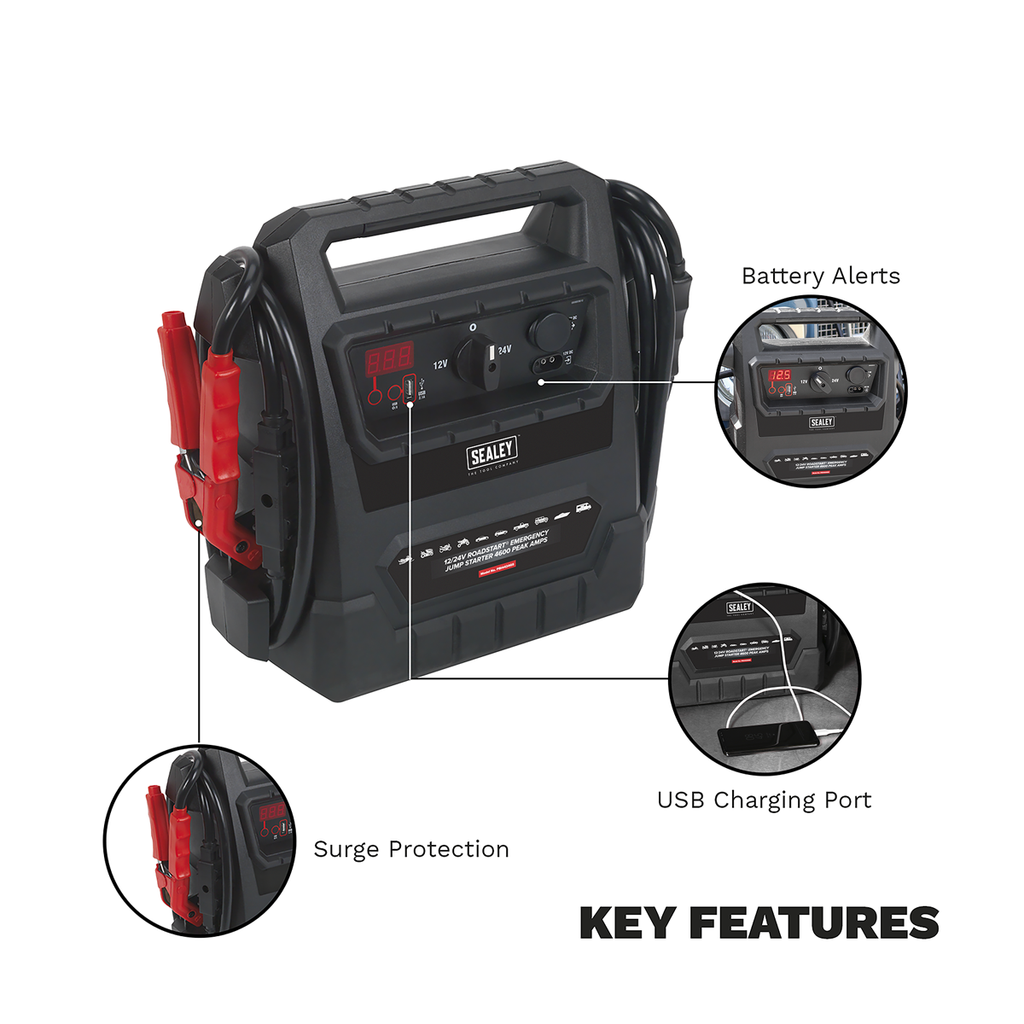 12/24V Emergency Jump Starter 4600 Peak Amps PBI4424GS