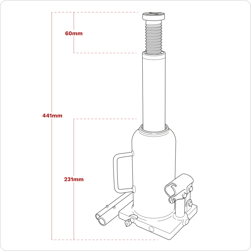 Bottle Jack 12 Tonne PBJ12S