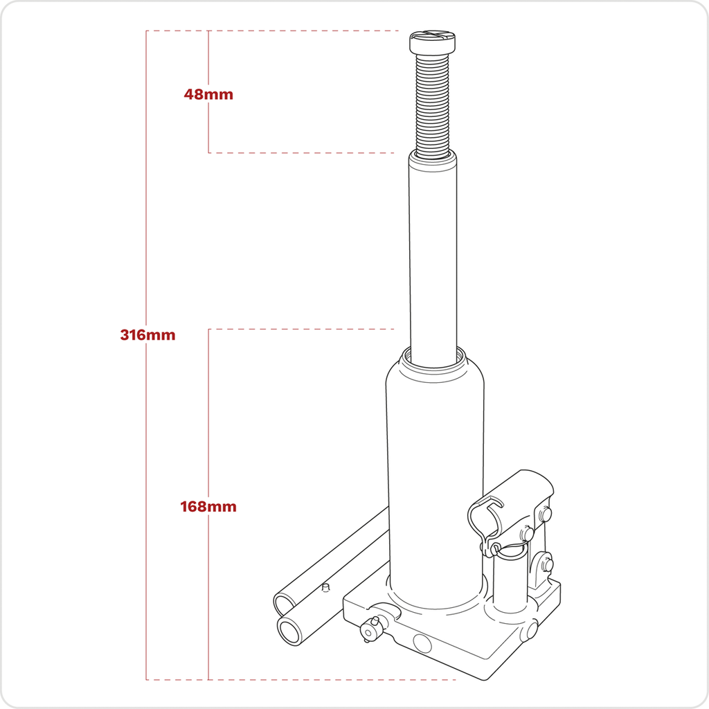Bottle Jack 2 Tonne PBJ2S