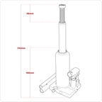 Bottle Jack 2 Tonne PBJ2S