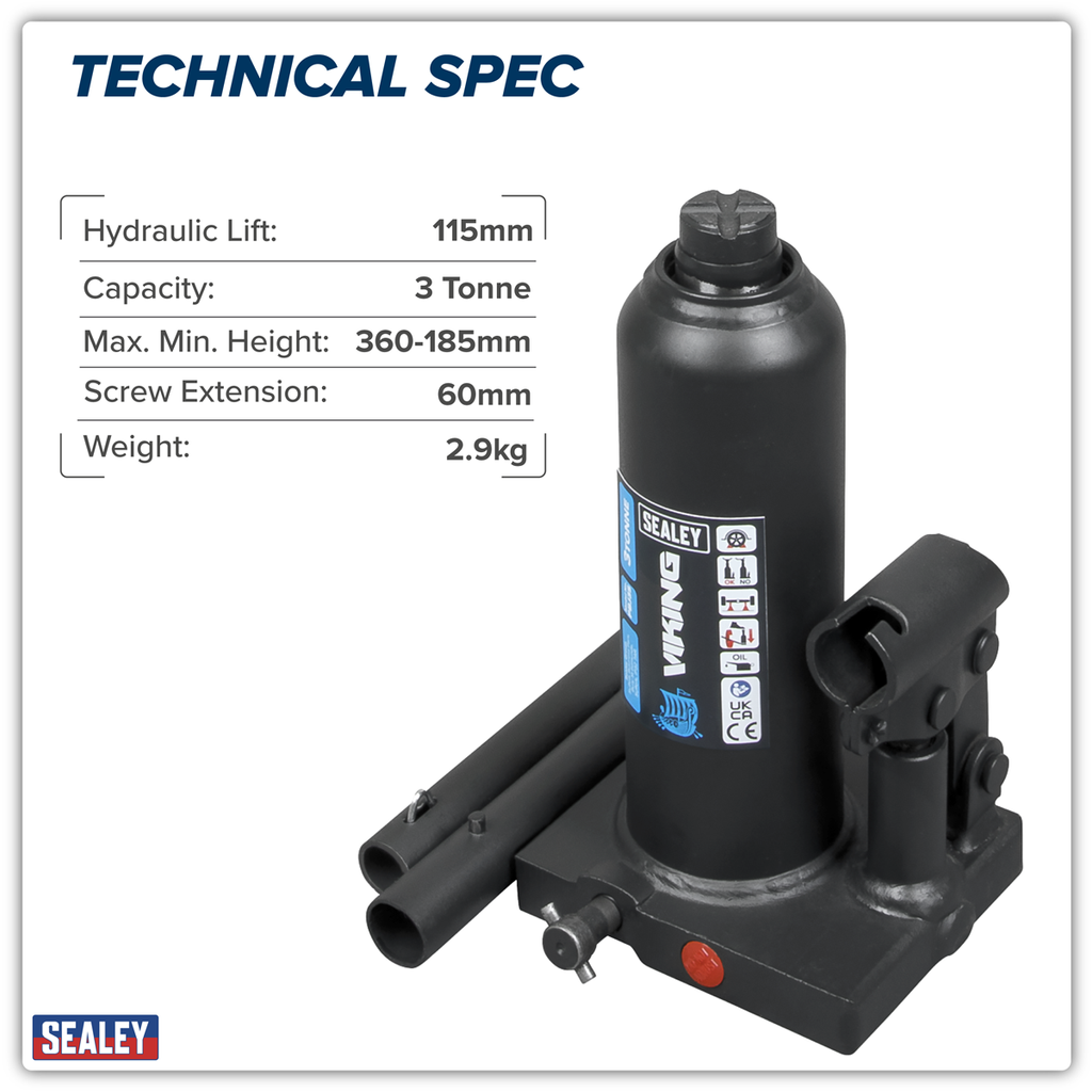 Bottle Jack 3 Tonne PBJ3S