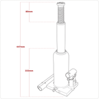 Bottle Jack 8 Tonne PBJ8S