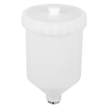 Paint Spray Gun Pot with Brass Fitting 600ml - White PC01