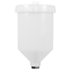Paint Spray Gun Pot with Brass Fitting 600ml - White PC01