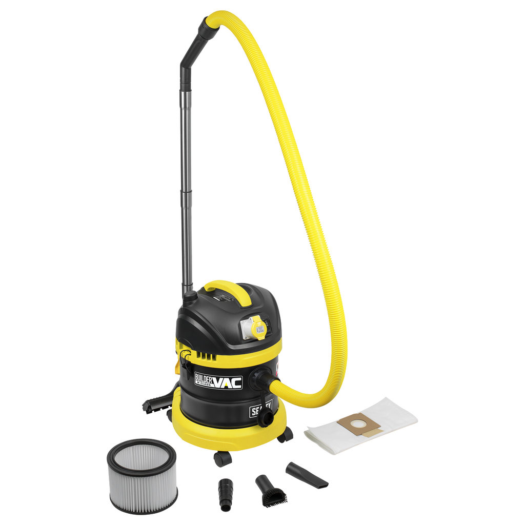 15L BuilderVac® M Class Vacuum Cleaner Wet & Dry with Stainless Steel Drum 1000W/110V PC150BV110V