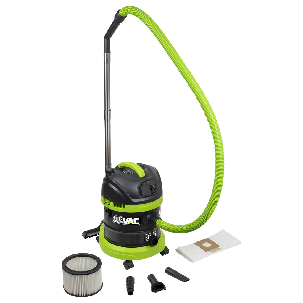 15L BuilderVac® M Class Vacuum Cleaner Wet & Dry with Stainless Steel Drum 1400W/230V PC150BV