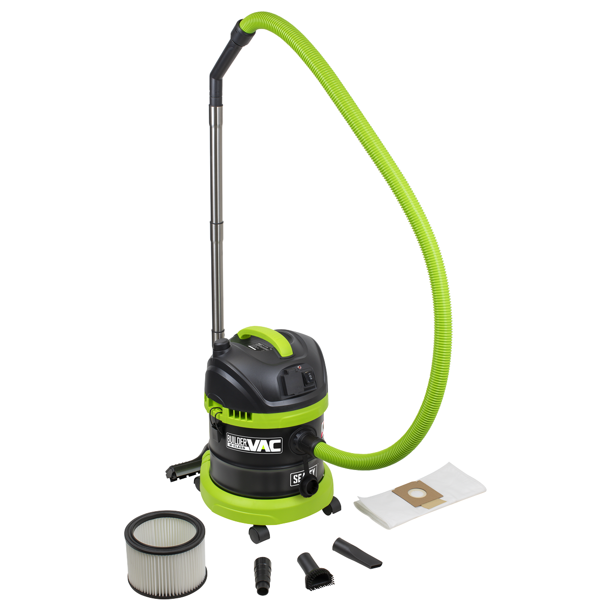 15L BuilderVac® M Class Vacuum Cleaner Wet & Dry with Stainless Steel Drum 1400W/230V PC150BV