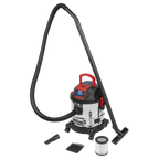 20L Vacuum Cleaner Wet & Dry Stainless Steel Drum 1200W/230V PC195SD