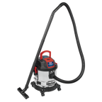 20L Vacuum Cleaner Wet & Dry Stainless Steel Drum 1200W/230V PC195SD