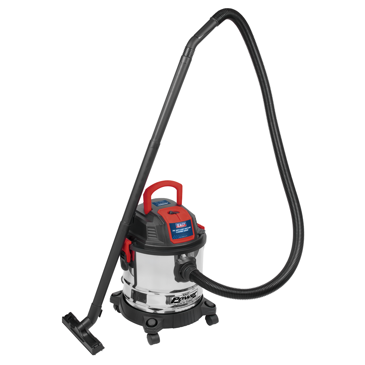 20L Vacuum Cleaner Wet & Dry Stainless Steel Drum 1200W/230V PC195SD