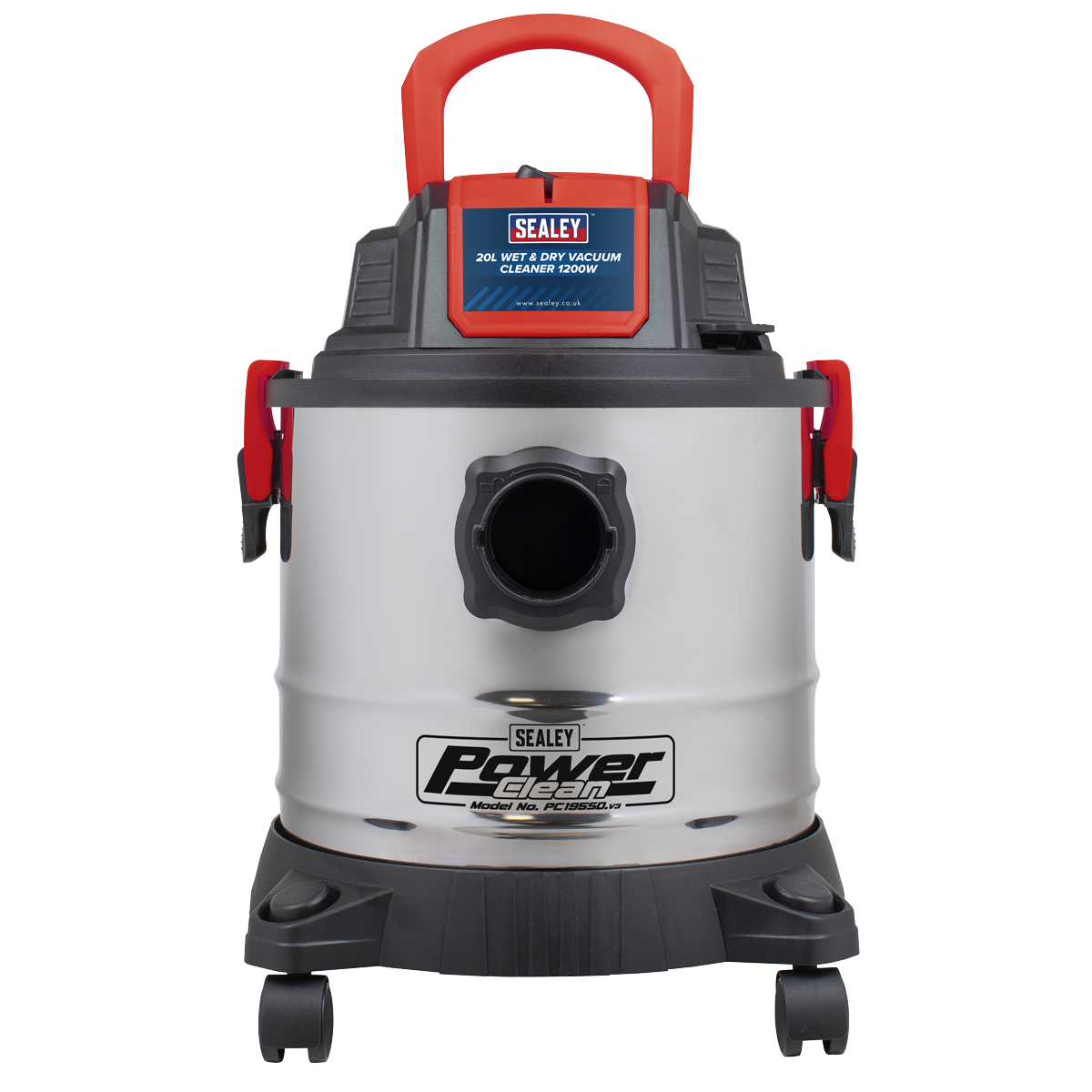 20L Vacuum Cleaner Wet & Dry Stainless Steel Drum 1200W/230V PC195SD