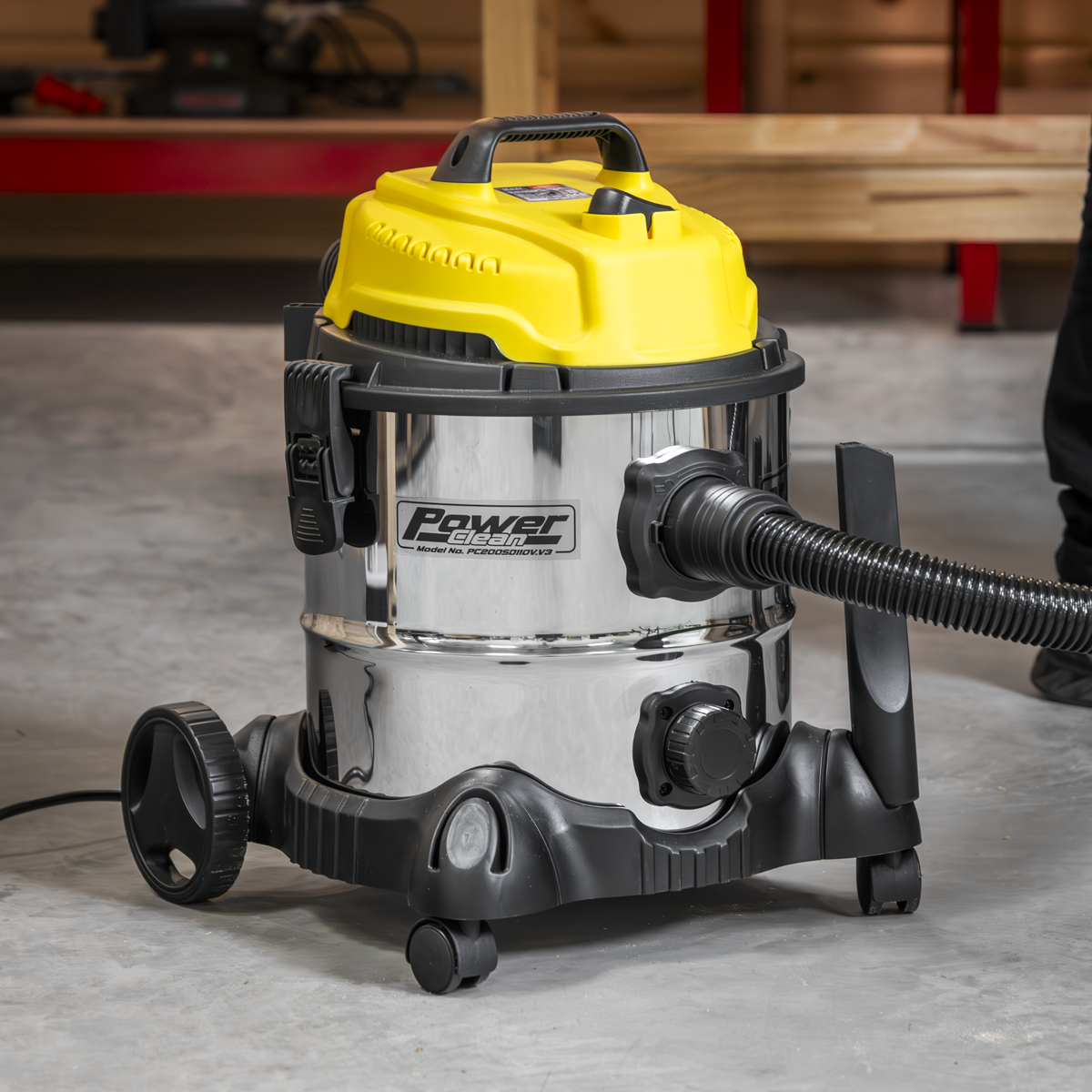 20L Vacuum Cleaner Wet & Dry Stainless Drum 1200W/110V PC200SD110V