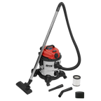 20L Industrial Vacuum Cleaner Wet & Dry with Stainless Drum & Auto Start 1400W/230V PC200SDAUTO