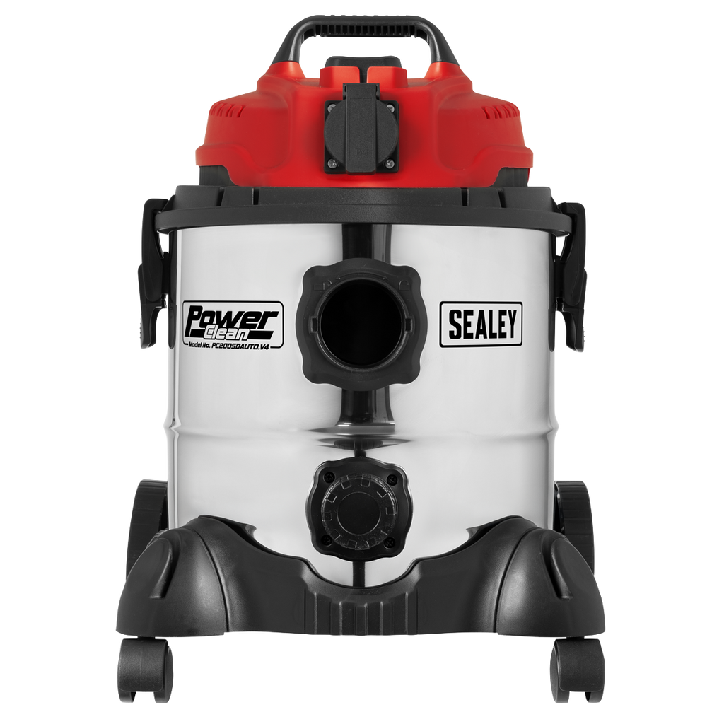 20L Industrial Vacuum Cleaner Wet & Dry with Stainless Drum & Auto Start 1400W/230V PC200SDAUTO