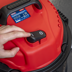 20L Vacuum Cleaner Wet & Dry Stainless Drum 1250W/230V PC200SD