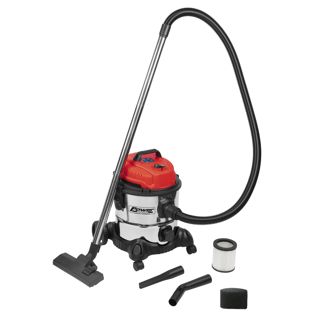 20L Vacuum Cleaner Wet & Dry Stainless Drum 1250W/230V PC200SD