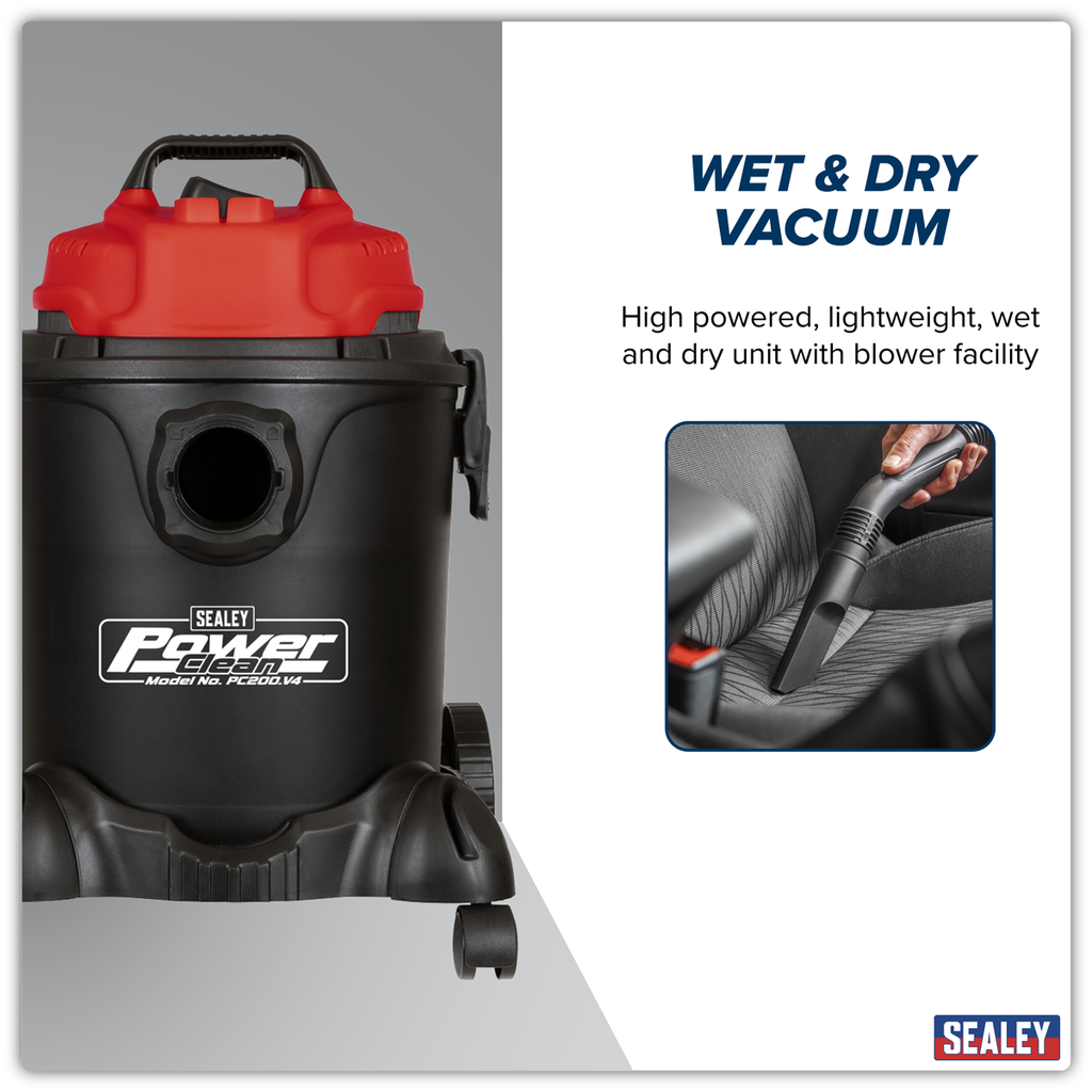 20L Vacuum Cleaner Wet & Dry 1250W/230V PC200
