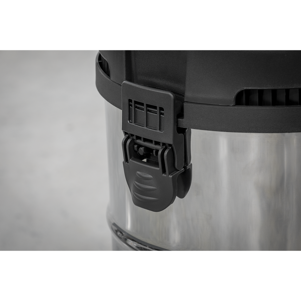 30L Industrial Vacuum Cleaner Wet & Dry with Stainless Steel Drum & Auto Start 1400W/230V PC300SDAUTO