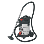 30L Industrial Vacuum Cleaner Wet & Dry with Stainless Steel Drum & Auto Start 1400W/230V PC300SDAUTO