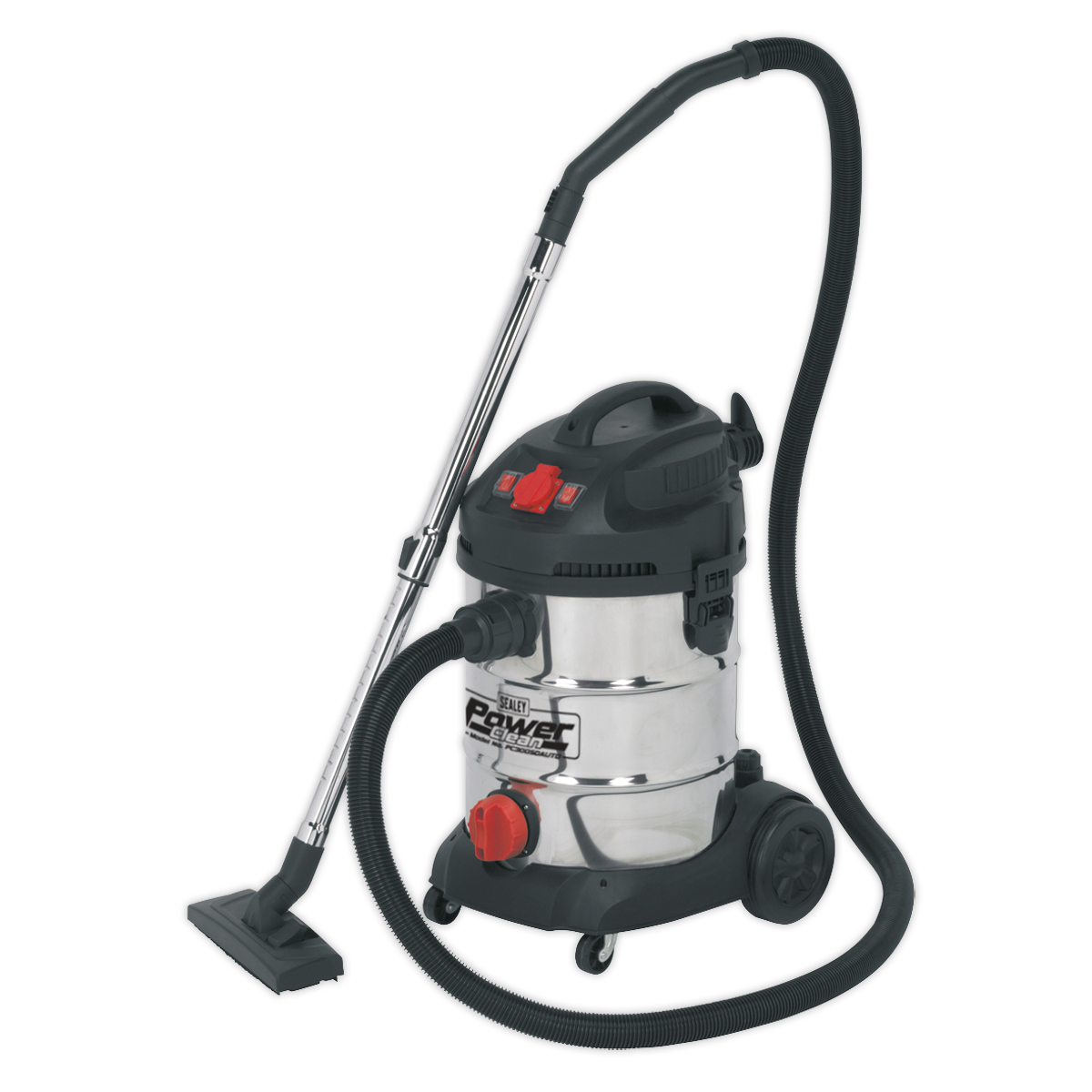 30L Industrial Vacuum Cleaner Wet & Dry with Stainless Steel Drum & Auto Start 1400W/230V PC300SDAUTO