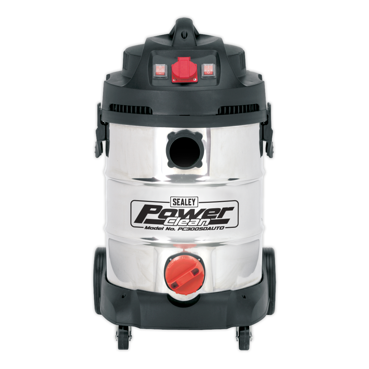 30L Industrial Vacuum Cleaner Wet & Dry with Stainless Steel Drum & Auto Start 1400W/230V PC300SDAUTO