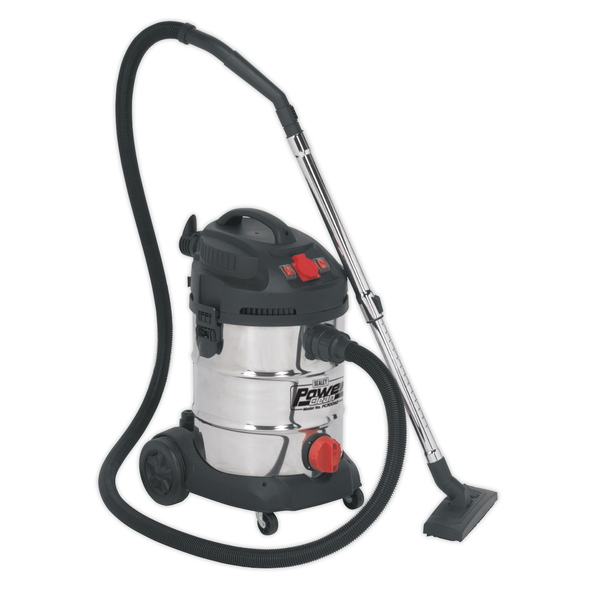 30L Industrial Vacuum Cleaner Wet & Dry with Stainless Steel Drum & Auto Start 1400W/230V PC300SDAUTO