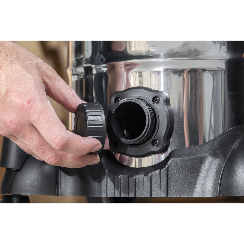30L Industrial Vacuum Cleaner Wet & Dry with Stainless Steel Drum & Auto-Start 1400W/230V PC300SDAUTO