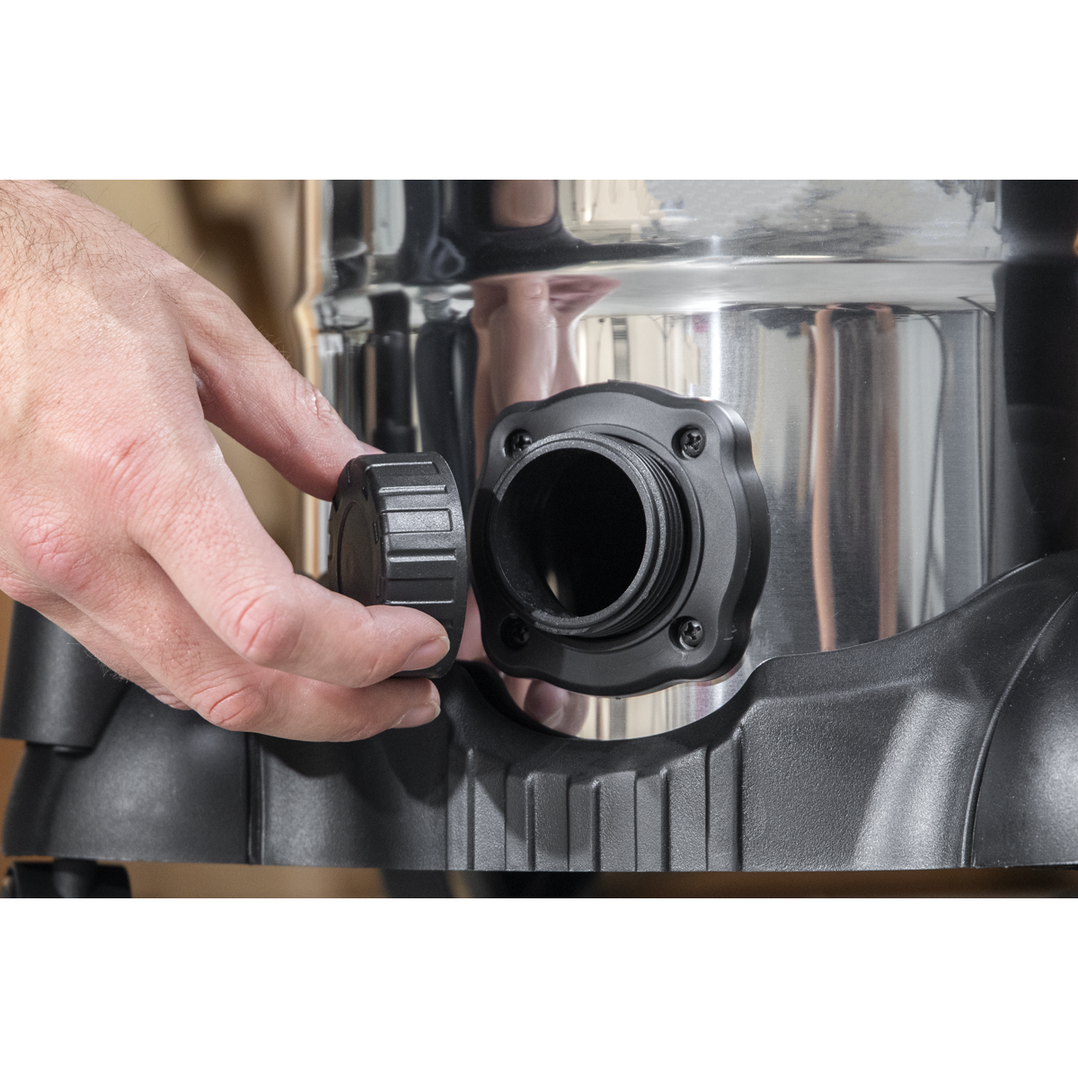 30L Industrial Vacuum Cleaner Wet & Dry with Stainless Steel Drum & Auto-Start 1400W/230V PC300SDAUTO