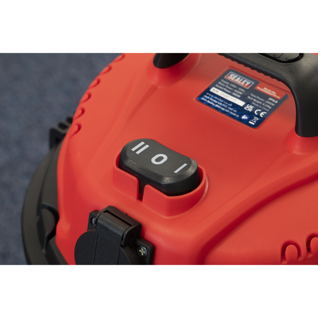30L Industrial Vacuum Cleaner Wet & Dry with Stainless Steel Drum & Auto-Start 1400W/230V PC300SDAUTO
