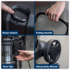 30L Vacuum Cleaner Wet & Dry with Stainless Steel Drum & Detachable Leaf Blower 1200W/230V PC300SD