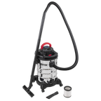 30L Vacuum Cleaner Wet & Dry with Stainless Steel Drum & Detachable Leaf Blower 1200W/230V PC300SD