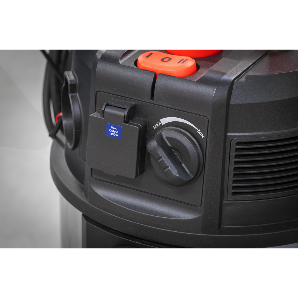 38L M Class Dust-Free Vacuum Cleaner Wet & Dry Stainless Steel Drum 1500W/230V PC380M