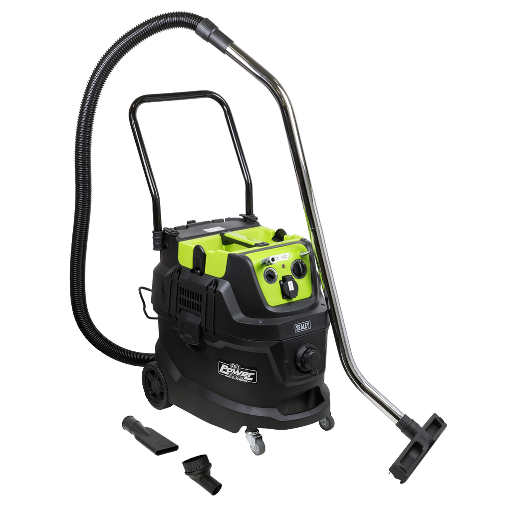 40L M Class Dust-Free Industrial Wet & Dry Vacuum Cleaner with Autostart for Air/Electric Power Tools 1600W/230V PC400MA