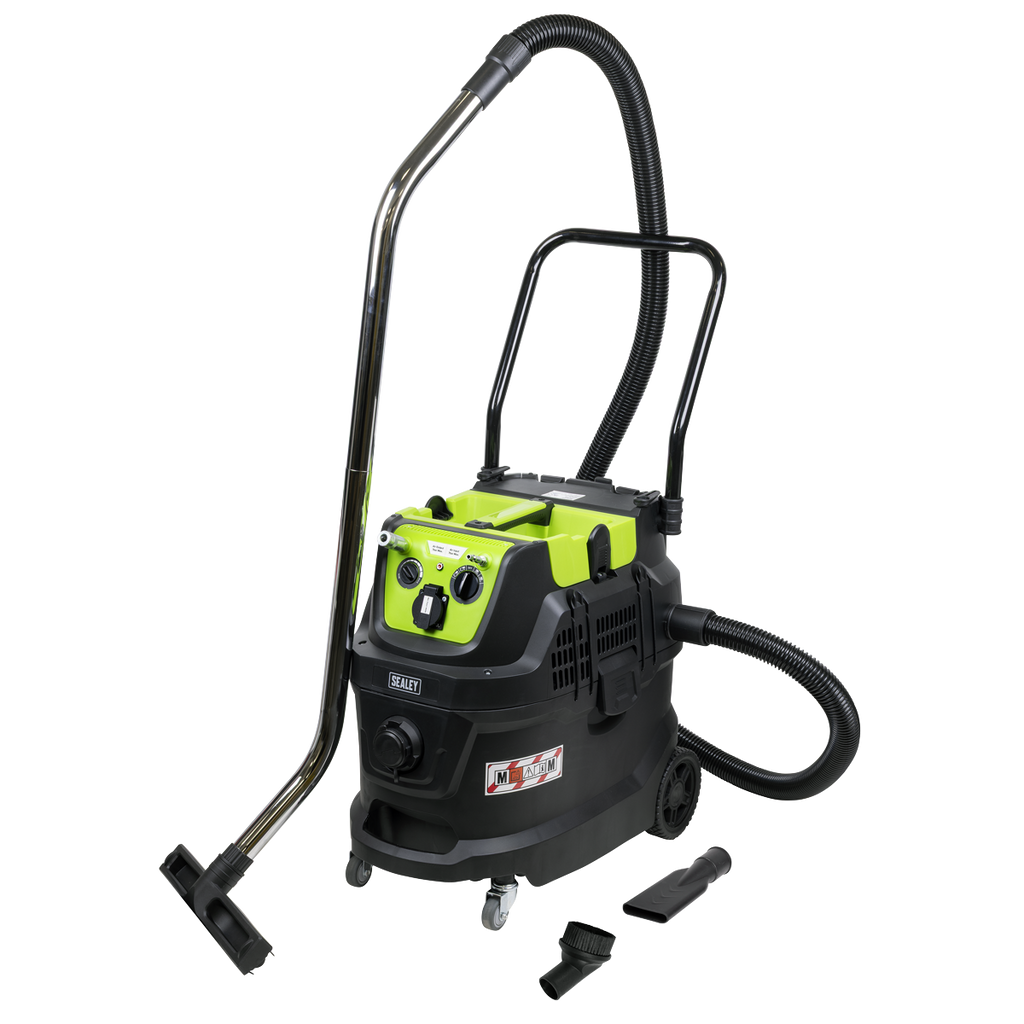 40L M Class Dust-Free Industrial Wet & Dry Vacuum Cleaner with Autostart for Air/Electric Power Tools 1600W/230V PC400MA
