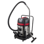 60L Vacuum Cleaner Wet & Dry with Stainless Steel Drum 2400W/230V PC460