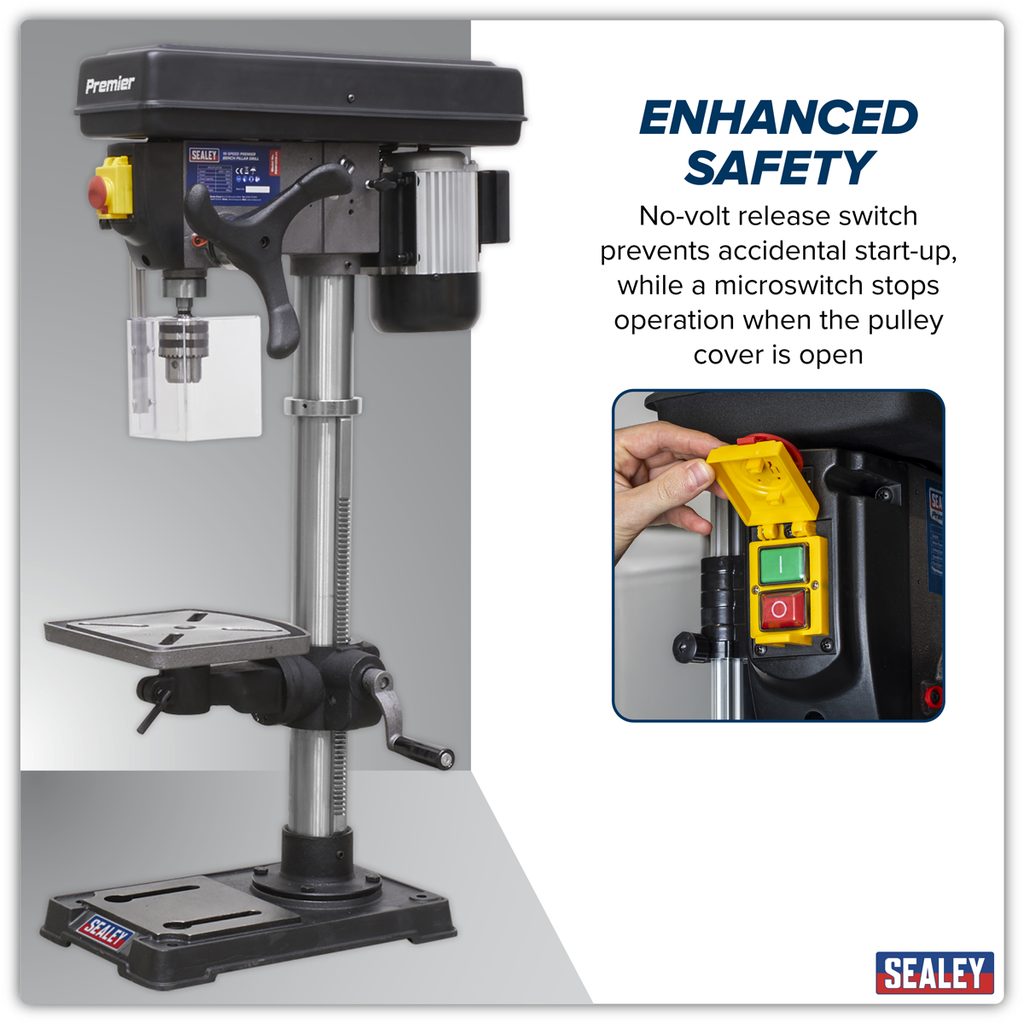 Bench Mounting Pillar Drill 16-Speed 370W/230V PDM125B