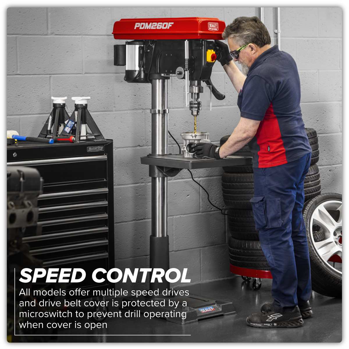 Floor Standing Pillar Drill 12-Speed 1100W/230V PDM260F