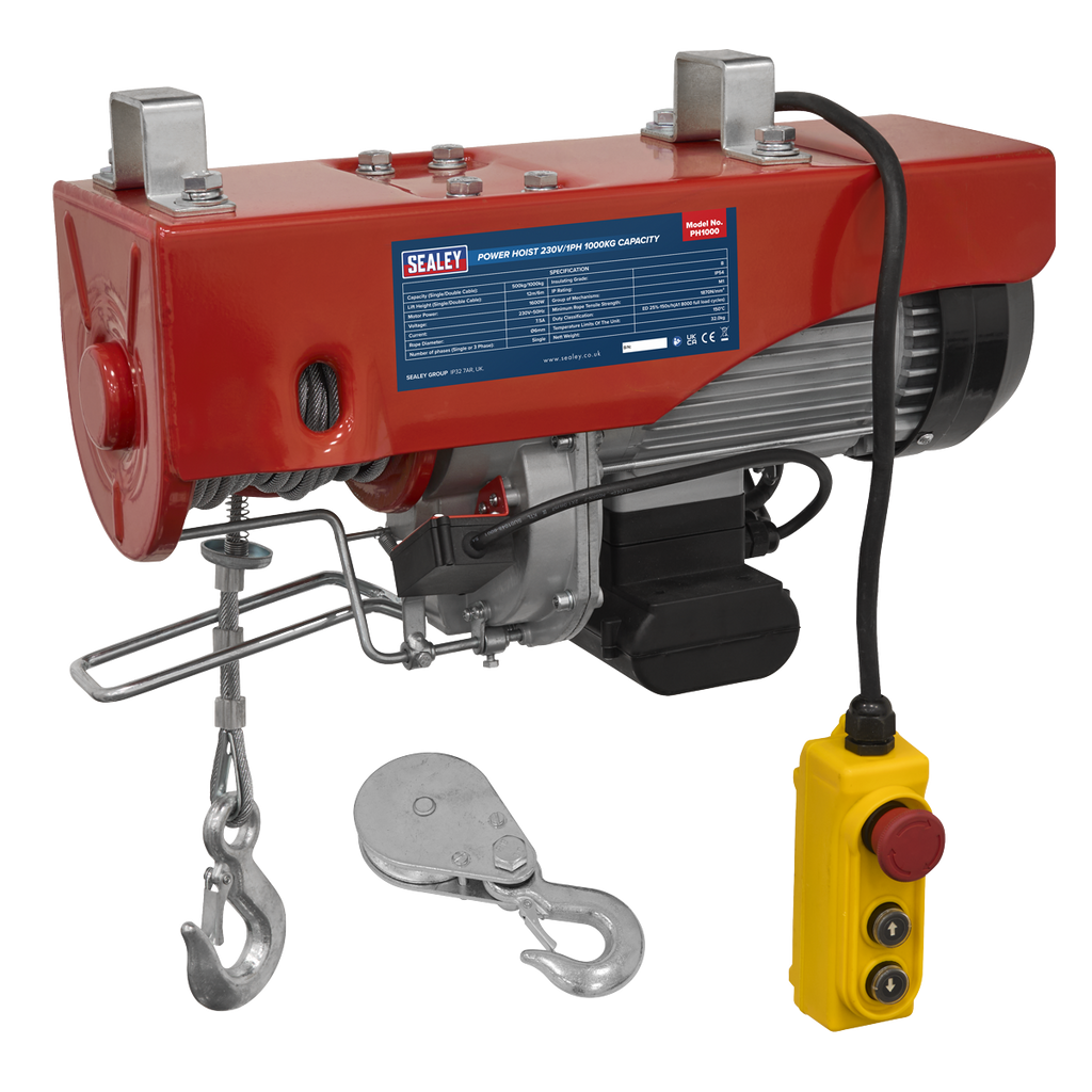 Power Hoist 230V/1ph 1000kg Capacity PH1000