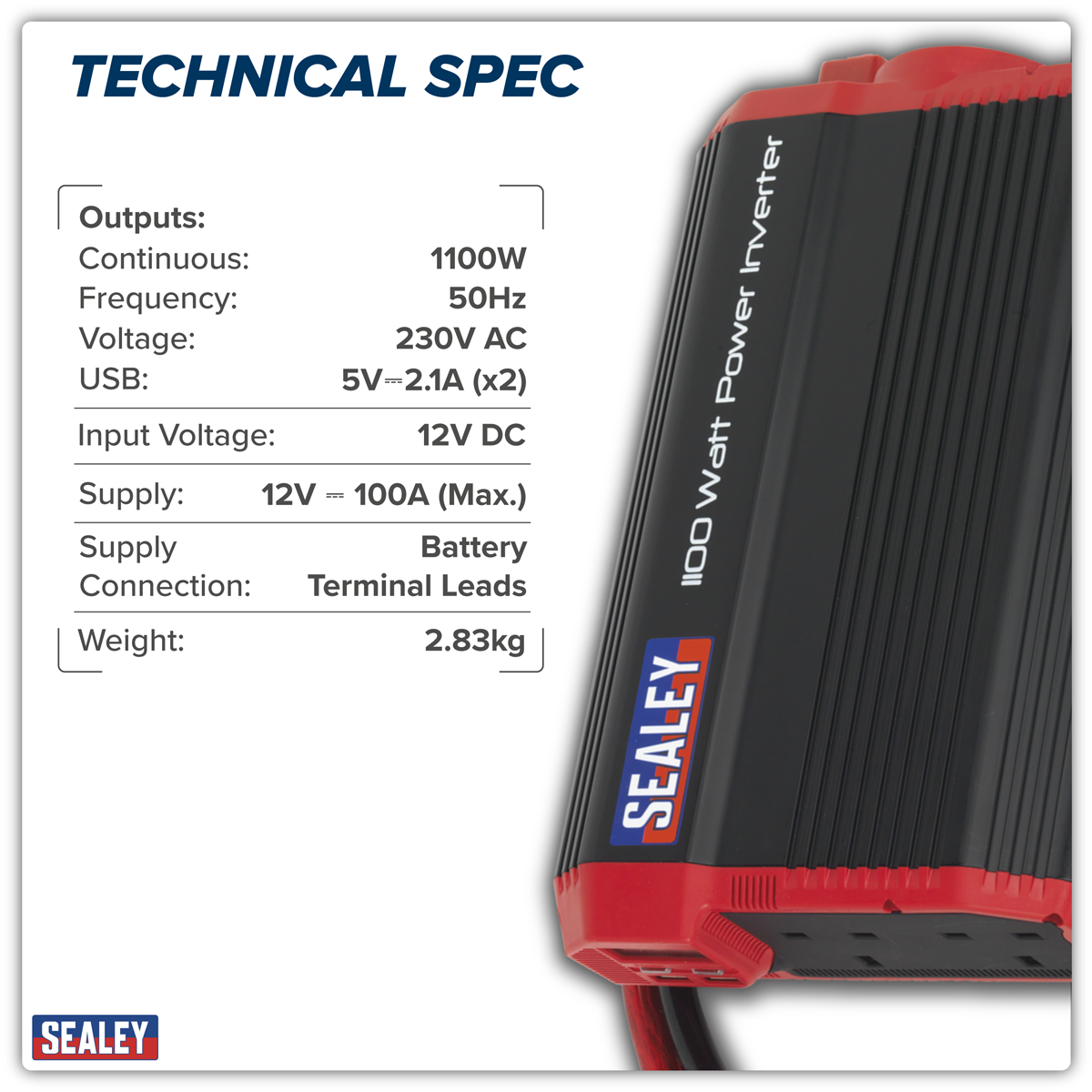 Modified Sine Wave Power Inverter 1100W 12V PI1100