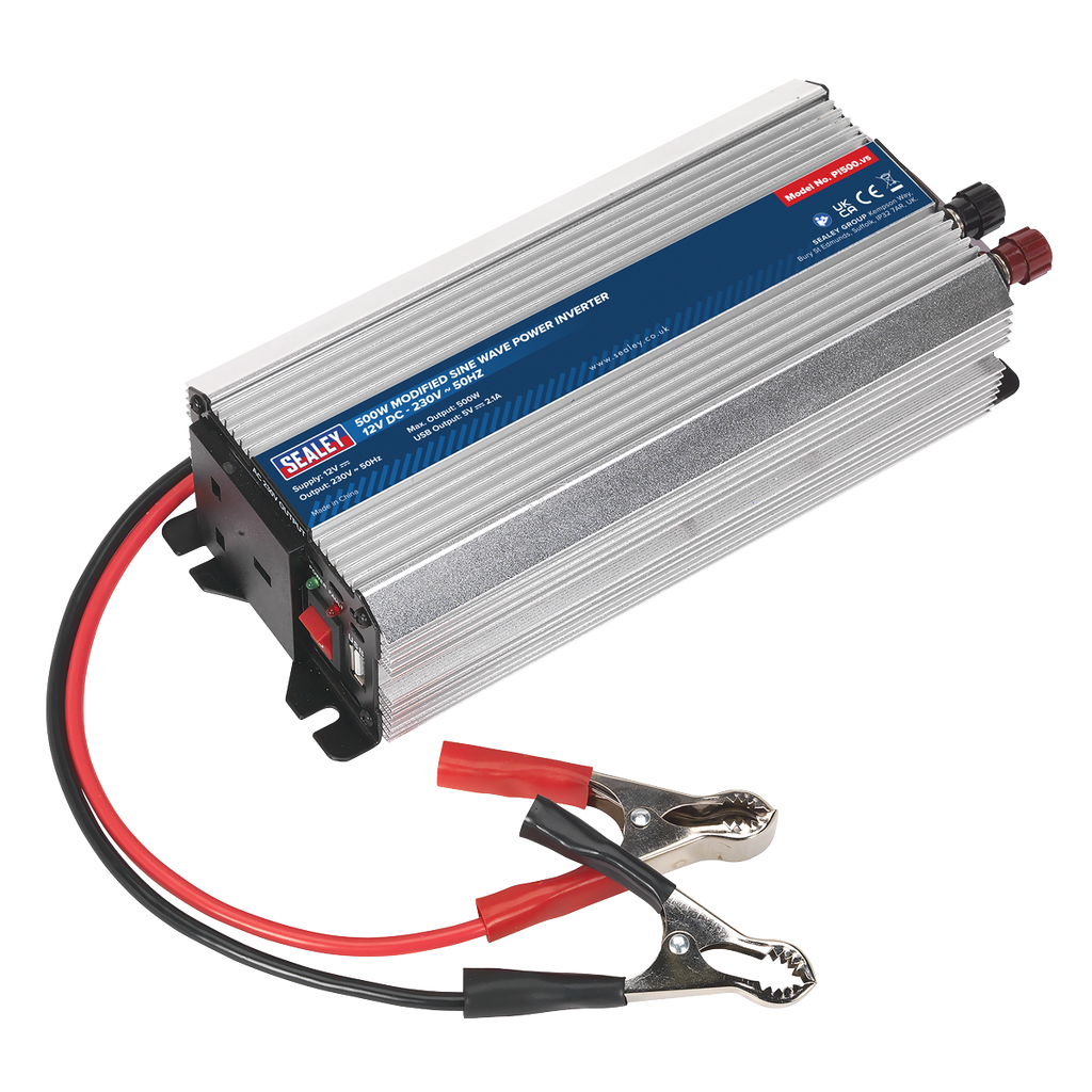 500W Modified Sine Wave Power Inverter 12V DC - 230V ~ 50Hz PI500