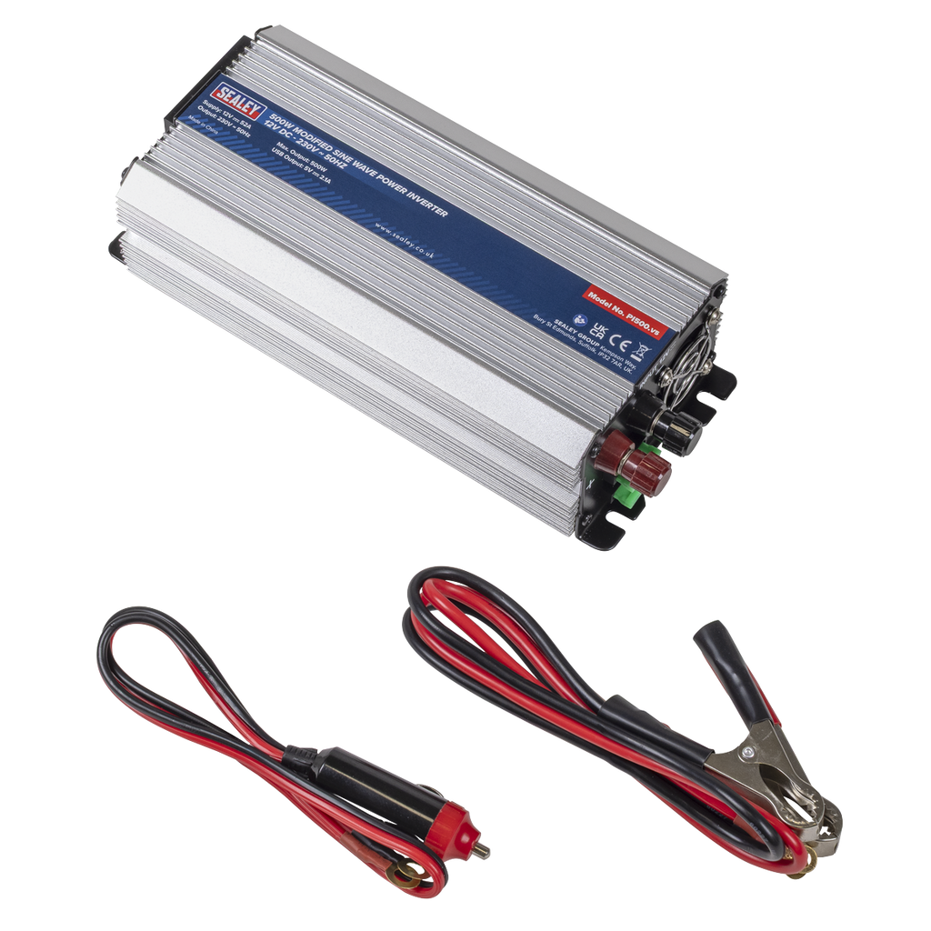 500W Modified Sine Wave Power Inverter 12V DC - 230V ~ 50Hz PI500