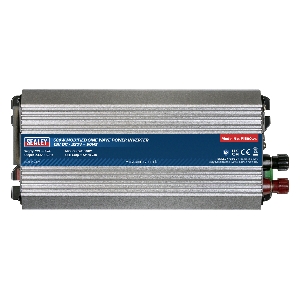 500W Modified Sine Wave Power Inverter 12V DC - 230V ~ 50Hz PI500