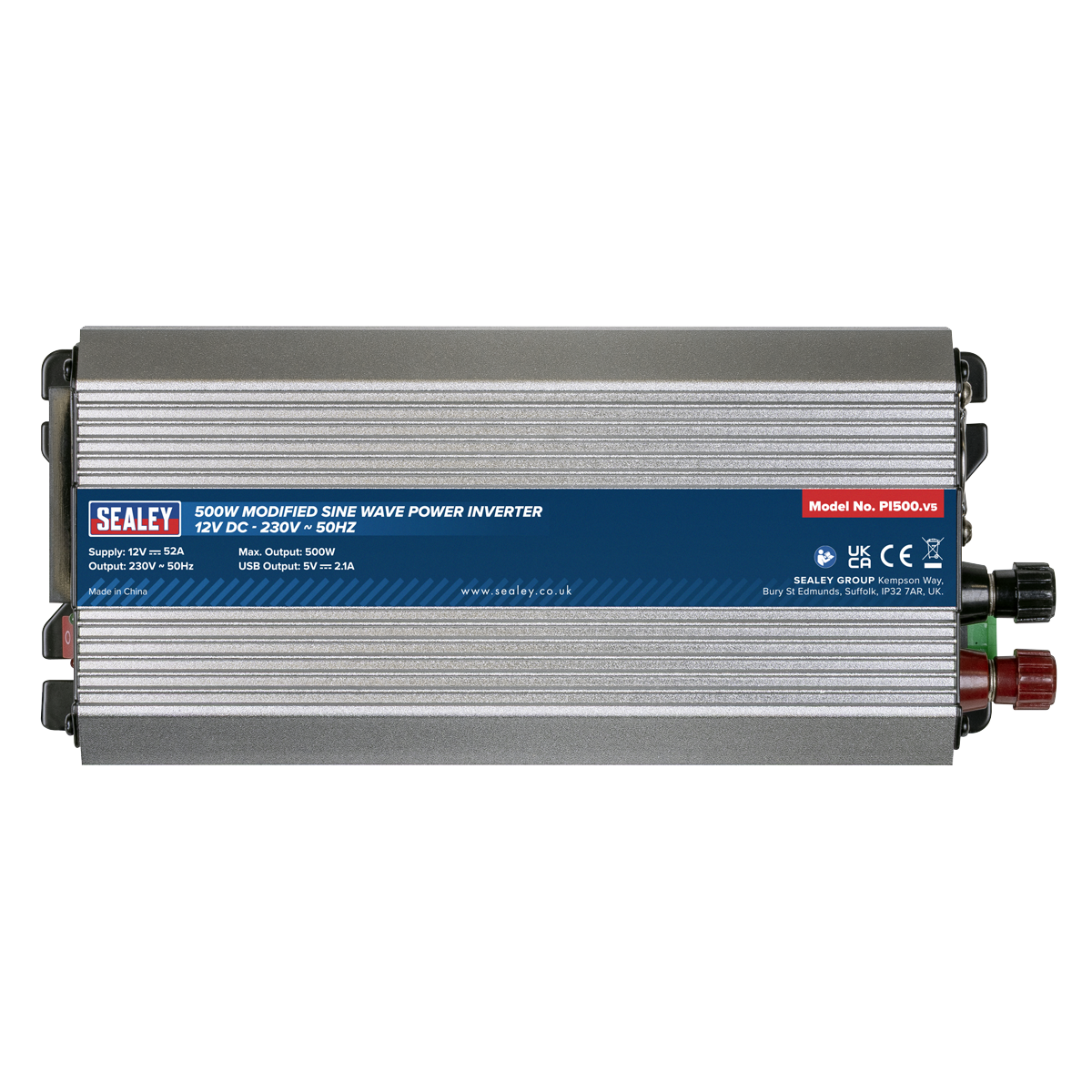 500W Modified Sine Wave Power Inverter 12V DC - 230V ~ 50Hz PI500